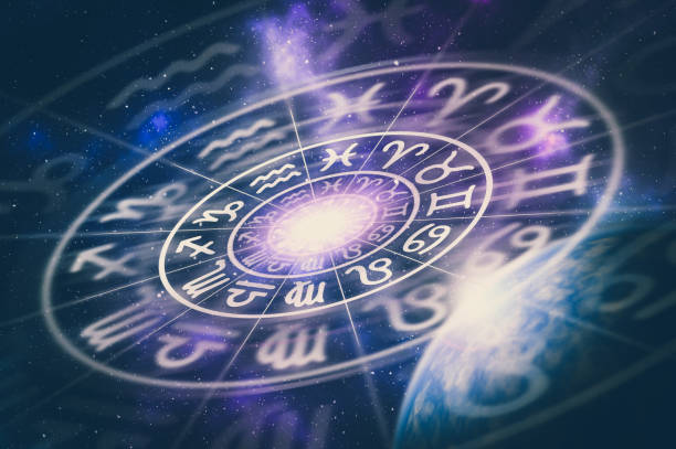 Cosmic symbols and numbers spiraling around a glowing center, illustrating the universe's role in Numerology consultation.