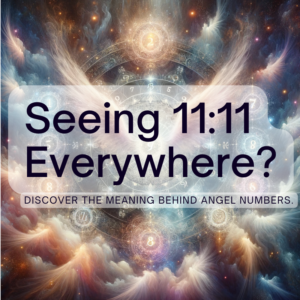 Seeing 11:11 Everywhere? against a cosmic background, hinting at the angel numbers meaning.